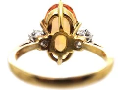18ct Gold Ring Set With A Topaz With Diamond Set Shoulders -Antique Jewellery Company DSC08978 scaled 1