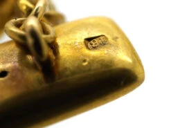 Edwardian 18ct Ruby & Diamond Rectangular Cufflinks -Antique Jewellery Company DSC08982