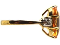 18ct Gold Ring Set With A Topaz With Diamond Set Shoulders -Antique Jewellery Company DSC08982 scaled 1