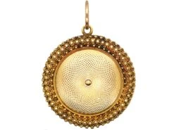 Georgian 18ct Gold Round Engine Turned Locket -Antique Jewellery Company DSC08996.JPG 17 48 53 256 scaled 1
