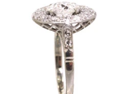 Early 20th Century Platinum, Diamond Cluster Ring With Large Centre Diamond 12 Early 20th Century Platinum, Diamond Cluster Ring With Large Centre Diamond -Antique Jewellery Company DSC08998 1