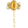 9ct Gold Cabochon Citrine Tie Pin