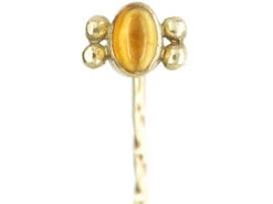 9ct Gold Cabochon Citrine Tie Pin