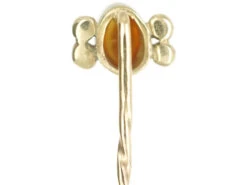 9ct Gold Cabochon Citrine Tie Pin -Antique Jewellery Company DSC09020