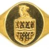 18ct Gold Signet Ring Engraved With Eagle’s Head & Shield -Antique Jewellery Company DSC09023 scaled 1