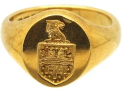 18ct Gold Signet Ring Engraved With Eagle’s Head & Shield 15 18ct Gold Signet Ring Engraved With Eagle’s Head & Shield -Antique Jewellery Company DSC09034 scaled 1