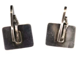 Georg Jensen Silver Chequerboard Cufflinks -Antique Jewellery Company DSC09074