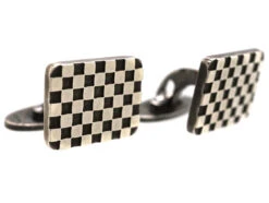 Georg Jensen Silver Chequerboard Cufflinks