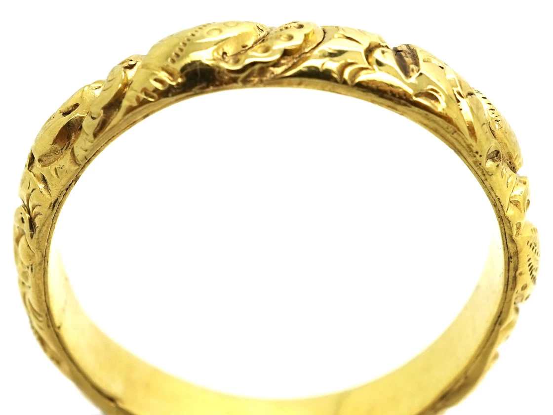 Georgian 18ct Gold Wedding Band 6 Georgian 18ct Gold Wedding Band - Image 4