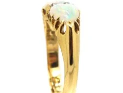 Edwardian 18ct Gold Heart Shaped Opal And Diamond Ring 14 Edwardian 18ct Gold Heart Shaped Opal And Diamond Ring -Antique Jewellery Company DSC09124