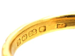 Early 20th Century 22ct Gold Wedding Ring With Orange Blossom Motif 10 Early 20th Century 22ct Gold Wedding Ring With Orange Blossom Motif -Antique Jewellery Company DSC09172 copy