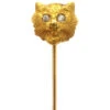 Edwardian 18ct Gold Cat Tie Pin With Diamond Eyes 1 Edwardian 18ct Gold Cat Tie Pin With Diamond Eyes -Antique Jewellery Company DSC09178