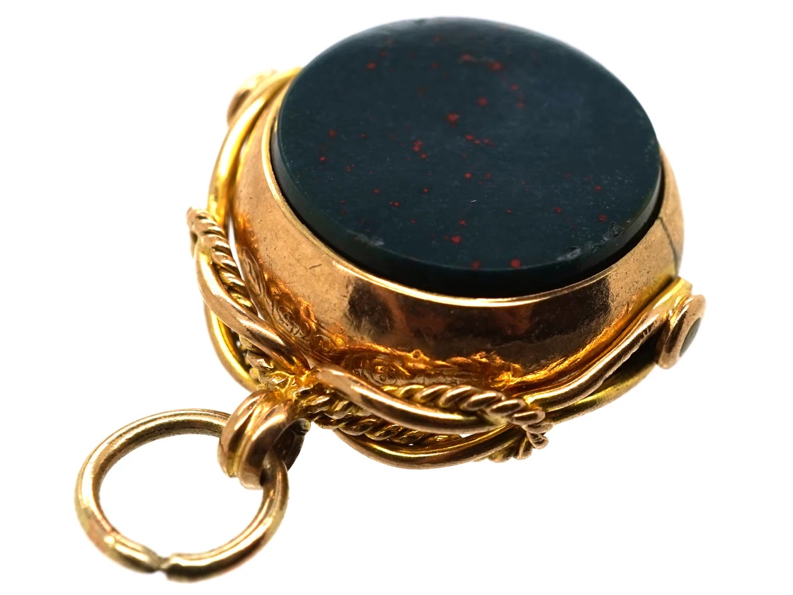 Edwardian 9ct Gold Two Sided Swivel Seal 5 Edwardian 9ct Gold Two Sided Swivel Seal - Image 3