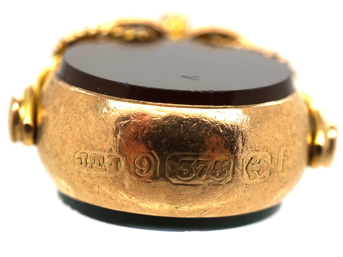 Edwardian 9ct Gold Two Sided Swivel Seal 6 Edwardian 9ct Gold Two Sided Swivel Seal - Image 4