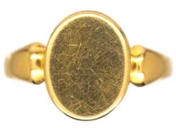 Edwardian 18ct Gold Signet Ring With Hidden Compartment
