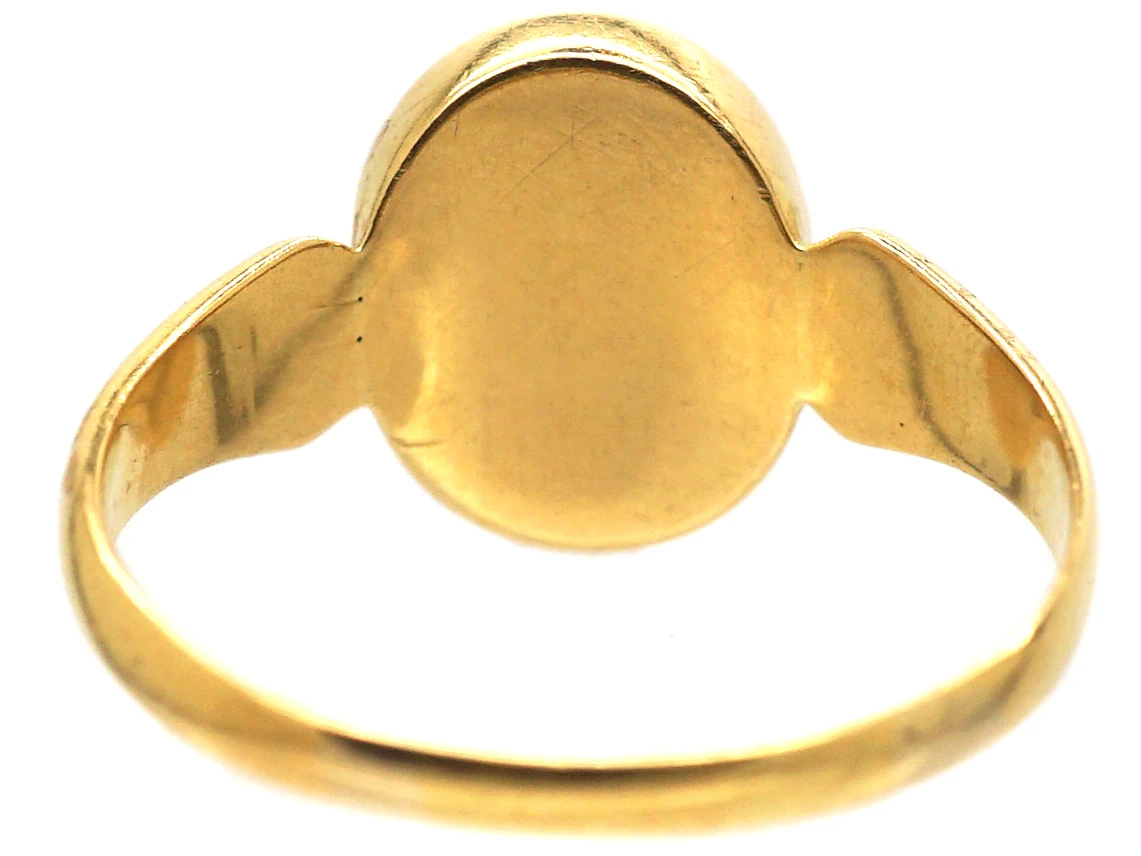 Edwardian 18ct Gold Signet Ring With Hidden Compartment 6 Edwardian 18ct Gold Signet Ring With Hidden Compartment - Image 4