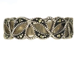 Silver & Marcasite Half Eternity Openwork Ring