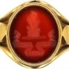Victorian 18ct Gold Signet Ring Set With A Carnelian With Tree Trunk Intaglio 1 Victorian 18ct Gold Signet Ring Set With A Carnelian With Tree Trunk Intaglio -Antique Jewellery Company DSC09292 1 scaled 1