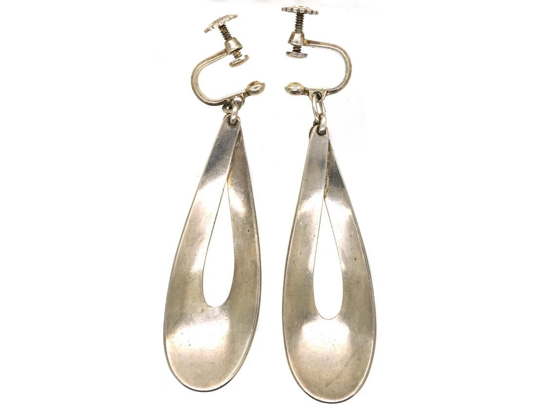 Silver & Enamel Earrings By Tostrup 6 Silver & Enamel Earrings By Tostrup - Image 4