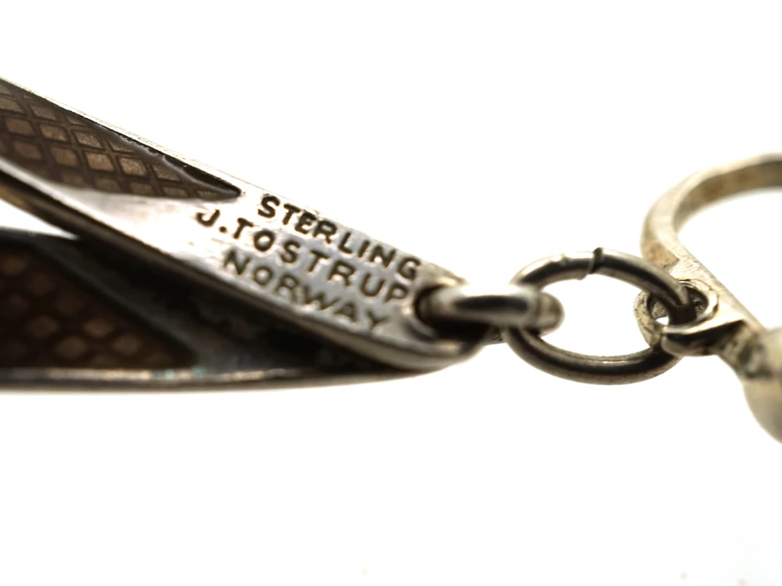 Silver & Enamel Earrings By Tostrup 5 Silver & Enamel Earrings By Tostrup - Image 3