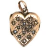 Edwardian 9ct Gold Heart Shaped Locket Studded With Natural Split Pearls 2 Edwardian 9ct Gold Heart Shaped Locket Studded With Natural Split Pearls -Antique Jewellery Company DSC09355