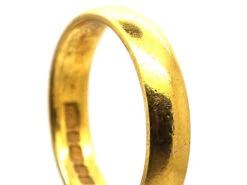 Mid 20th Century 22ct Gold Wide Wedding Ring 9 Mid 20th Century 22ct Gold Wide Wedding Ring -Antique Jewellery Company DSC09370 copy