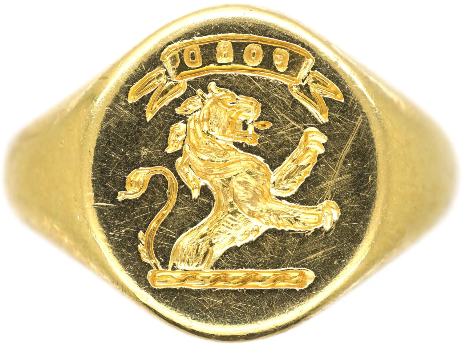 18ct Gold Signet Ring Of A Lion Rampant 3 18ct Gold Signet Ring Of A Lion Rampant