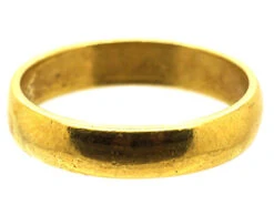 Mid 20th Century 22ct Gold Wide Wedding Ring 13 Mid 20th Century 22ct Gold Wide Wedding Ring -Antique Jewellery Company DSC09395 copy
