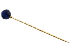 Art Deco Gold & Lapis Lazuli Tie Pin -Antique Jewellery Company DSC09401