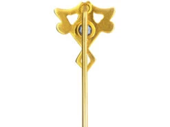 Art Nouveau 14ct Gold & Sapphire Tie Pin -Antique Jewellery Company DSC09424
