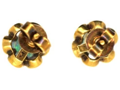 Retro 18ct Gold & Opal Stud Earrings 8 Retro 18ct Gold & Opal Stud Earrings -Antique Jewellery Company DSC09436