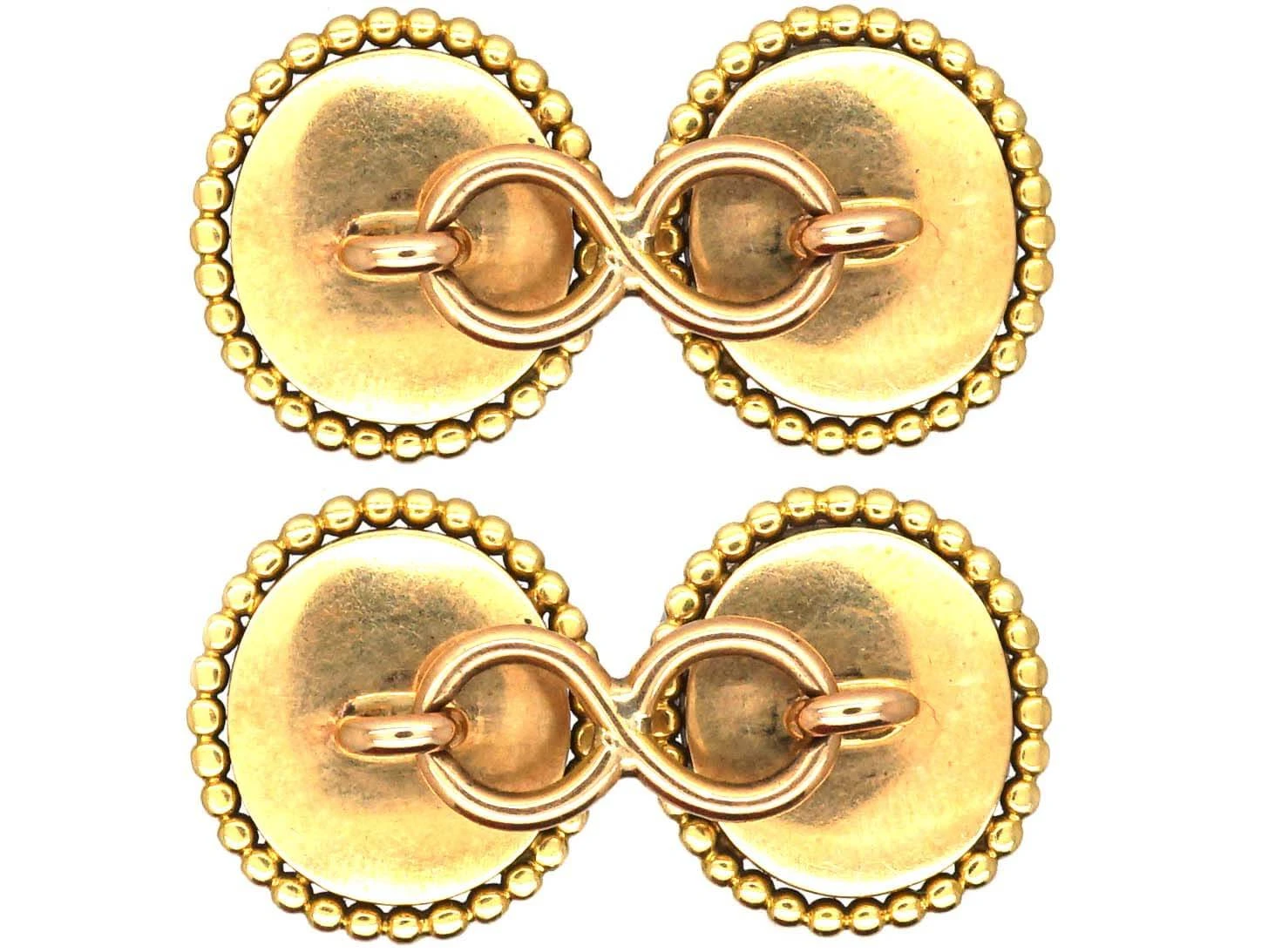 Victorian 18ct Gold Cufflinks Set With Banded Sardonyx 4 Victorian 18ct Gold Cufflinks Set With Banded Sardonyx - Image 2