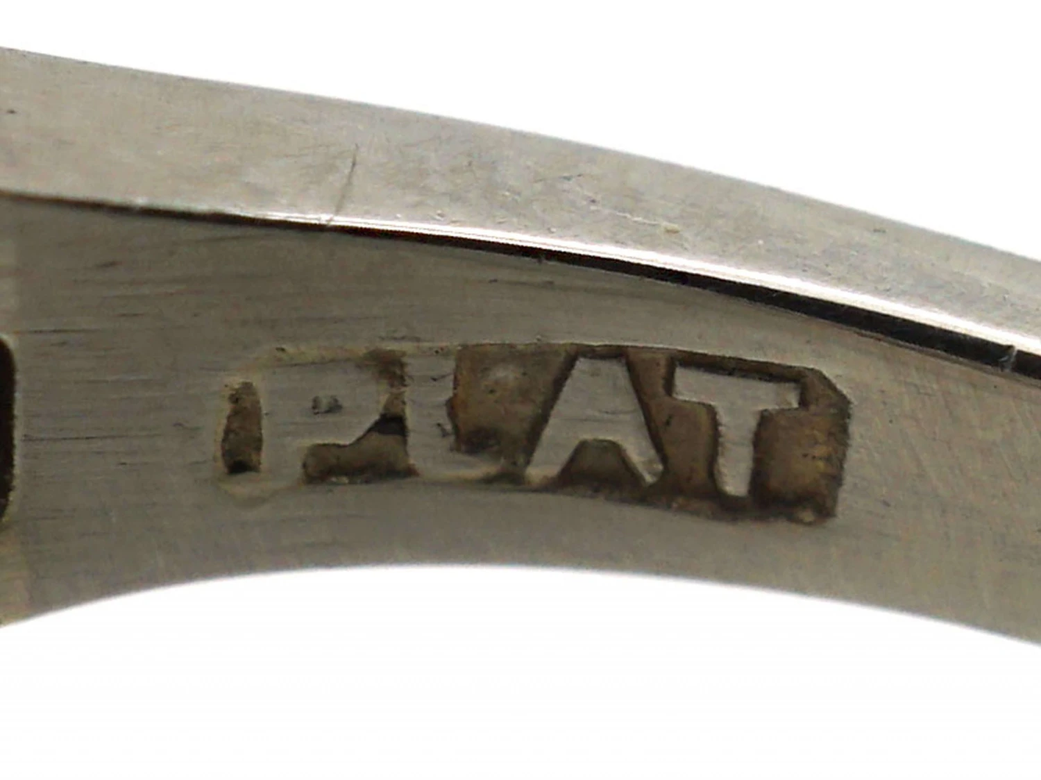 Art Deco Platinum Double Buckle Ring Set With Calibre Sapphires & Diamonds 8 Art Deco Platinum Double Buckle Ring Set With Calibre Sapphires & Diamonds - Image 6