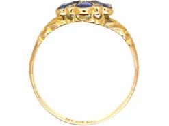 Edwardian 18ct Gold, Sapphire & Rose Diamond Pansy Cluster Ring 11 Edwardian 18ct Gold, Sapphire & Rose Diamond Pansy Cluster Ring -Antique Jewellery Company DSC09499 scaled 1