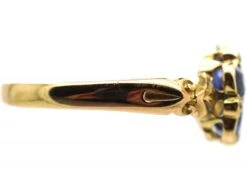 Edwardian 18ct Gold, Sapphire & Rose Diamond Pansy Cluster Ring 13 Edwardian 18ct Gold, Sapphire & Rose Diamond Pansy Cluster Ring -Antique Jewellery Company DSC09511 scaled 1