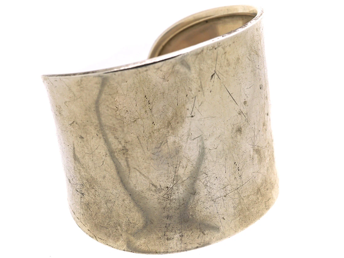Silver Wide Cuff Bangle 3 Silver Wide Cuff Bangle