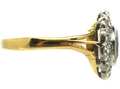 18ct Gold & Platinum, Large Sapphire & Diamond Cluster Ring 12 18ct Gold & Platinum, Large Sapphire & Diamond Cluster Ring -Antique Jewellery Company DSC09560