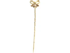 9ct Gold & Opal Bow Tie Pin -Antique Jewellery Company DSC09567 1