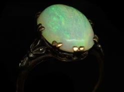 Art Deco 18ct Gold Large Opal Ring -Antique Jewellery Company DSC09599