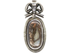 French Early 19th Century Silver & Paste Miniature Pendant Of A Young Boy With Fishing Net & Fish -Antique Jewellery Company DSC09614 2