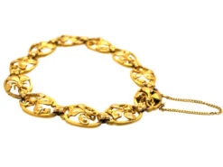 French Art Nouveau 18ct Gold Fleur De Lys Bracelet 7 French Art Nouveau 18ct Gold Fleur De Lys Bracelet -Antique Jewellery Company DSC09615