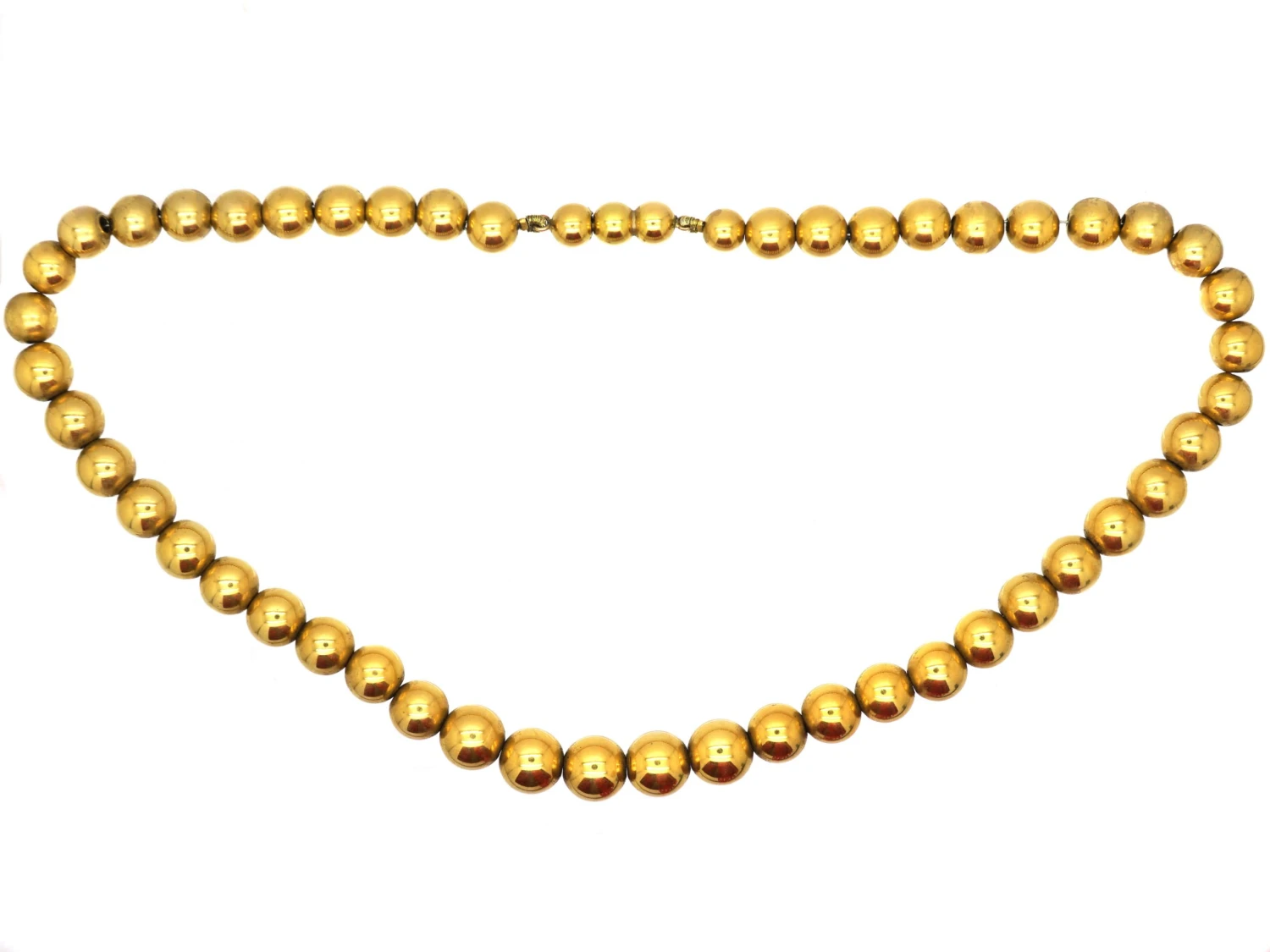 Edwardian 18ct Gold Ball Necklace 3 Edwardian 18ct Gold Ball Necklace