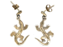 Silver & Marcasite Lizard Earrings -Antique Jewellery Company DSC09634