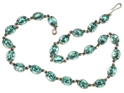 Georgian Silver & Blue Paste Necklace -Antique Jewellery Company DSC09635 1