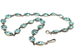 Georgian Silver & Blue Paste Necklace -Antique Jewellery Company DSC09637 2