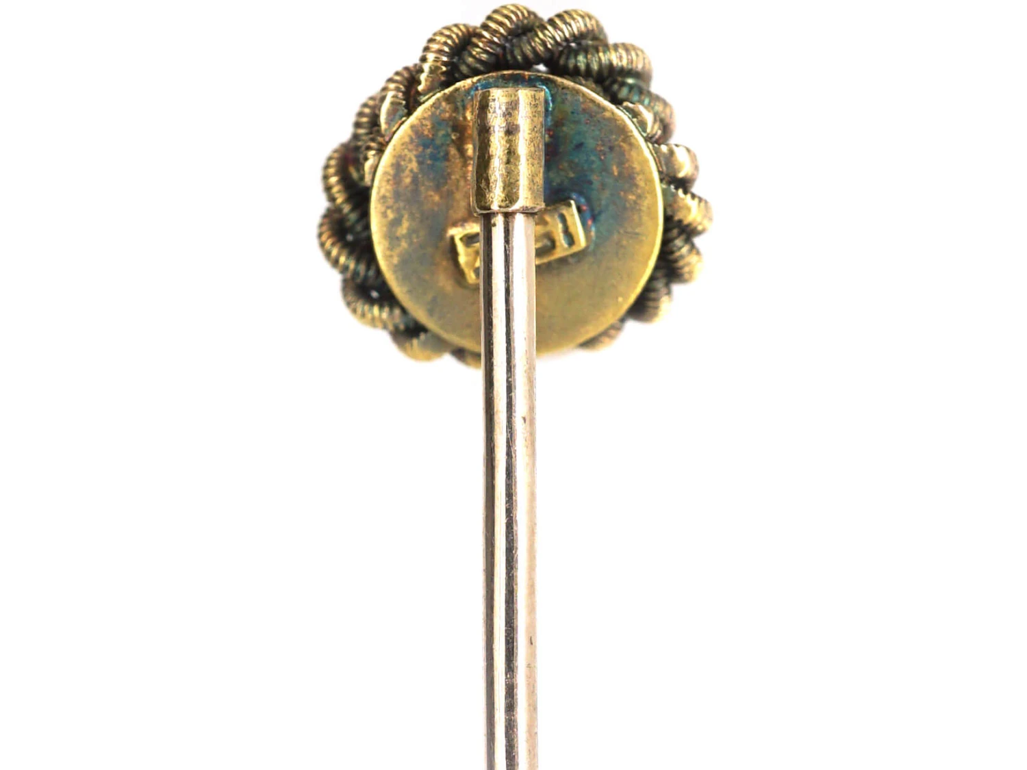 Victorian 15ct Gold Rope & Bobble Tie Pin 6 Victorian 15ct Gold Rope & Bobble Tie Pin - Image 4