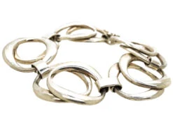 Silver Overlapping Rings Bracelet -Antique Jewellery Company DSC09645