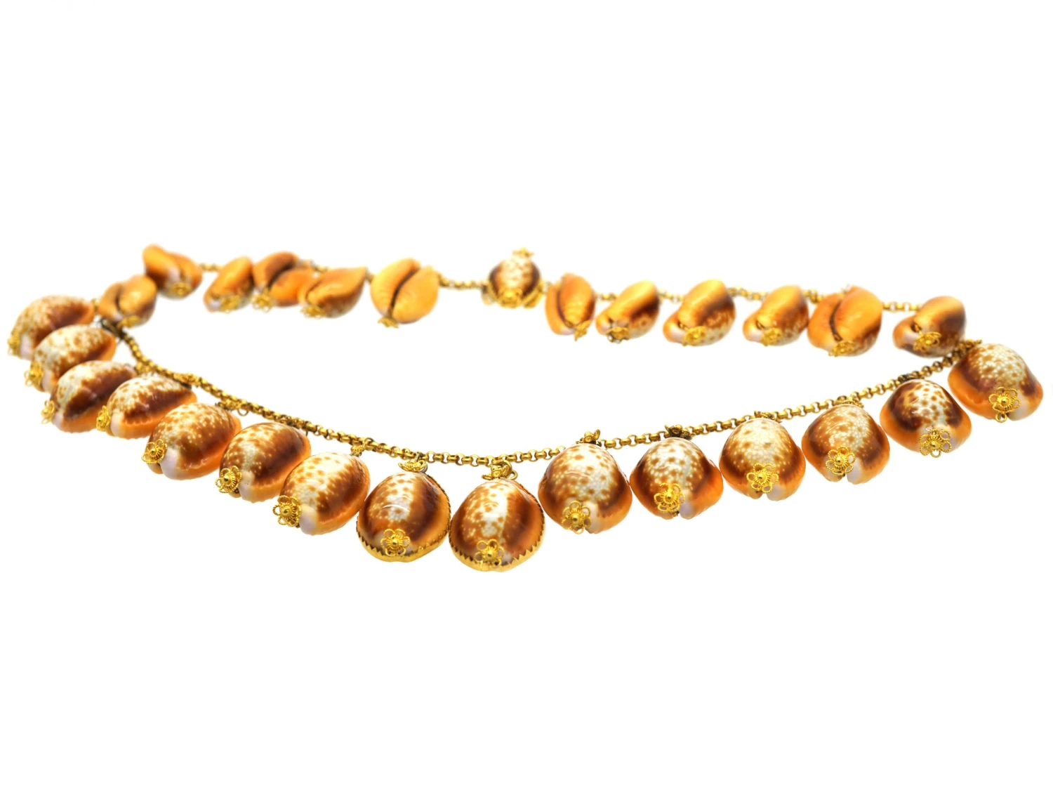 Georgian 18ct Gold Shell Necklace 4 Georgian 18ct Gold Shell Necklace - Image 2