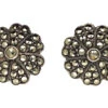Silver & Marcasite Clip-On Flower Earrings 2 Silver & Marcasite Clip-On Flower Earrings -Antique Jewellery Company DSC09707 1