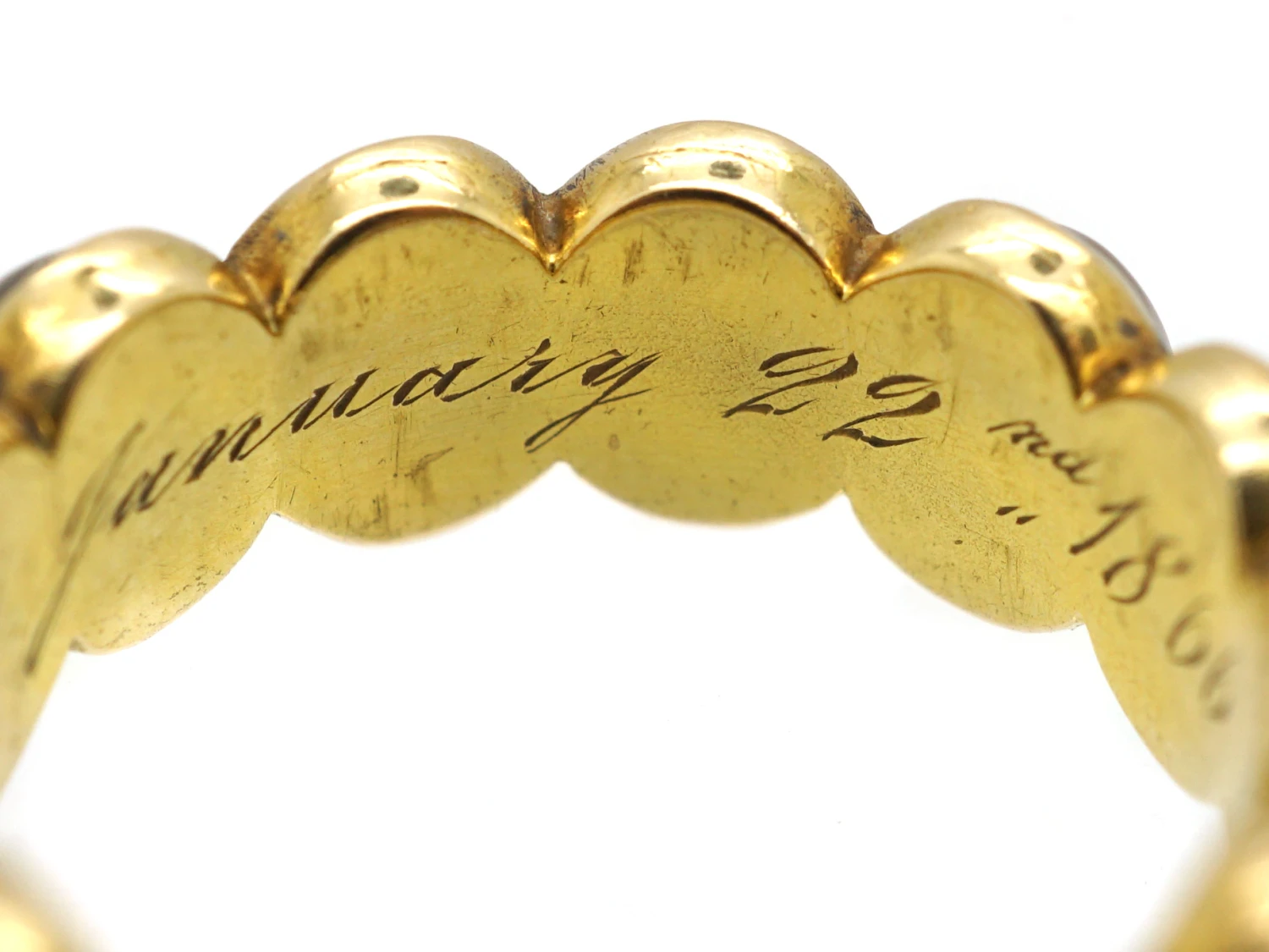 Victorian 15ct Gold Banded Onyx Eternity Ring With Hidden Locket 7 Victorian 15ct Gold Banded Onyx Eternity Ring With Hidden Locket - Image 5